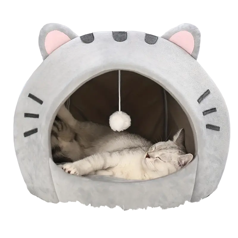 NNETM Cozy Cat Bed: Warm Pet House, Kitten Cave, and Sleeping Bag-0