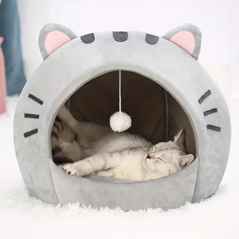 NNETM Cozy Cat Bed: Warm Pet House, Kitten Cave, and Sleeping Bag-1