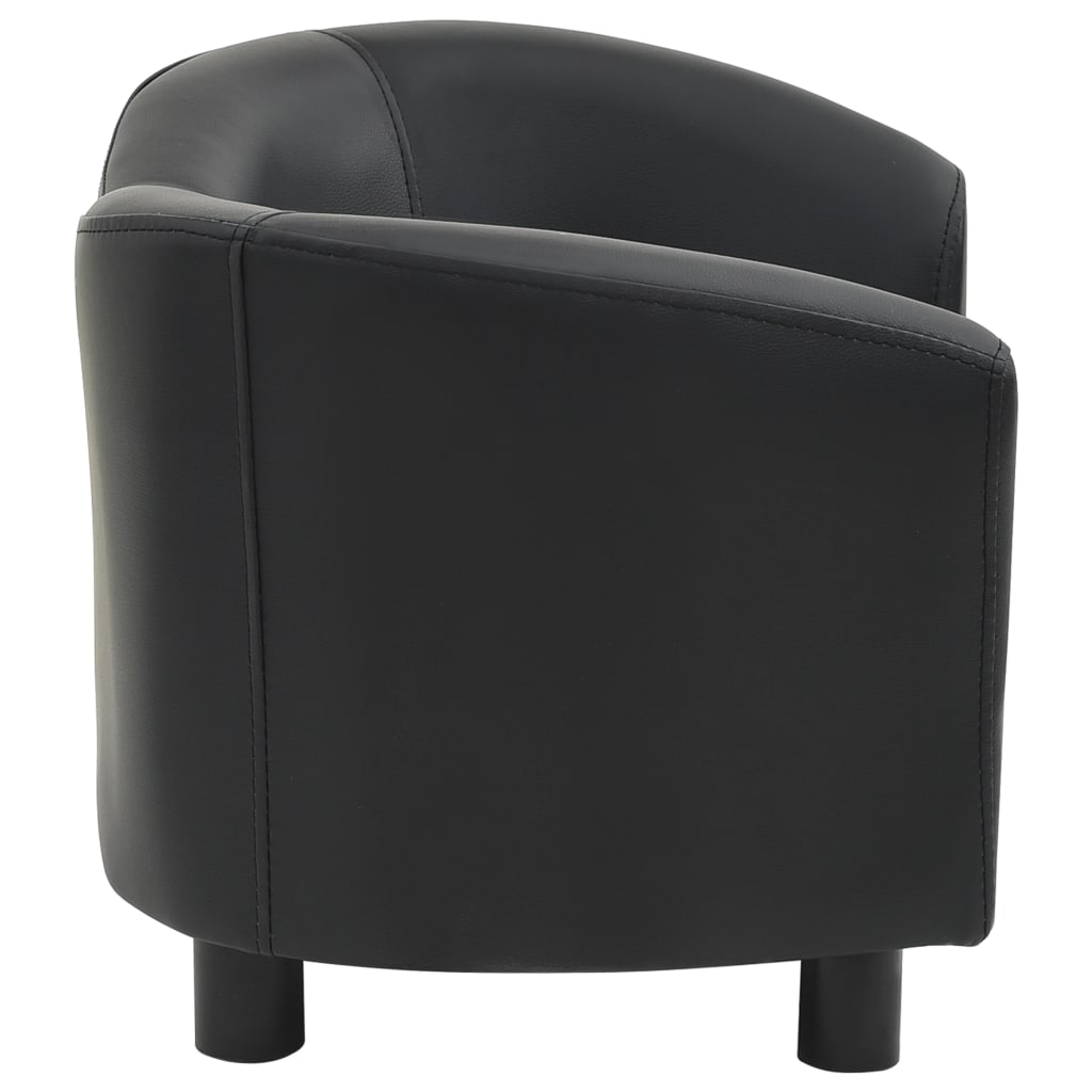 NNEVL Dog Sofa Black 67x41x39 cm Faux Leather-3