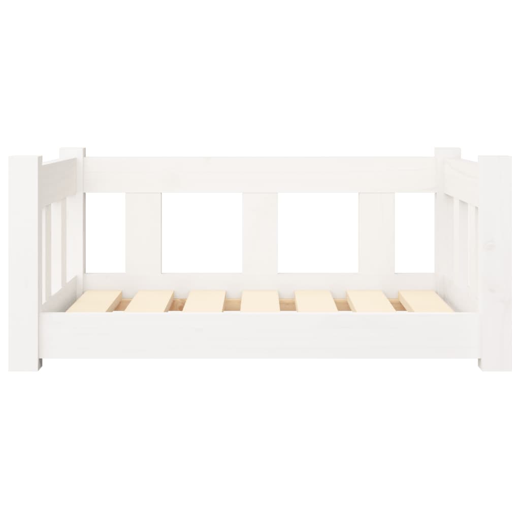 NNEVL Dog Bed White 65.5x50.5x28 cm Solid Wood Pine-3