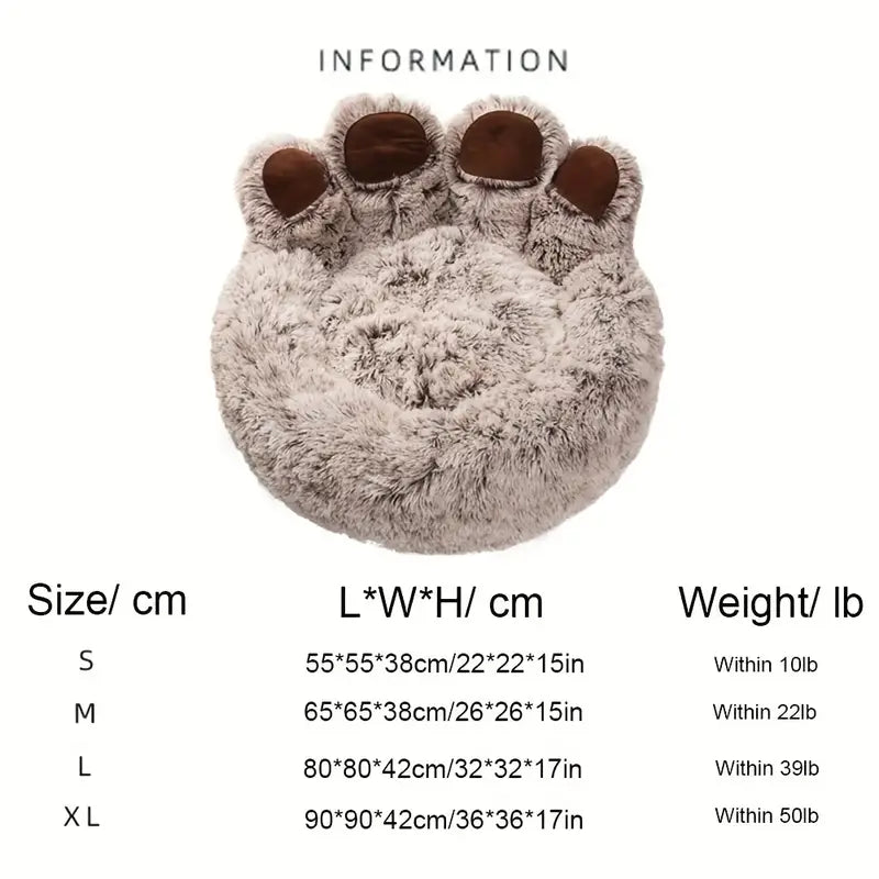 Cuddly Cute Bear Paw Shape Pet Sofa-1