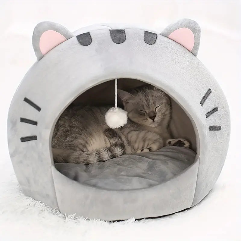 Cozy Cat Bed: Warm Pet House, Kitten Cave, and Sleeping Bag-2