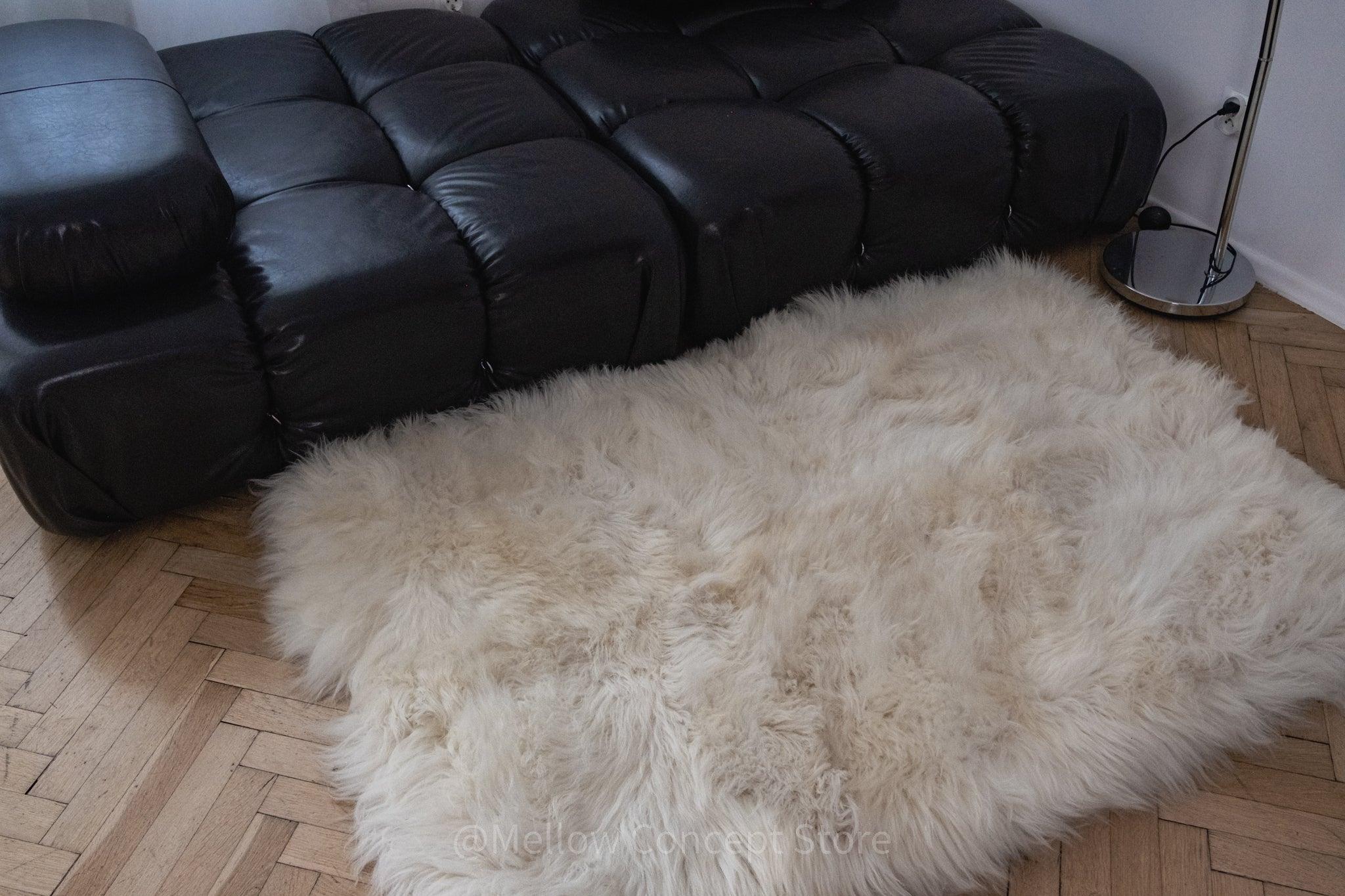 Natural Sheepskin Ivory Carpet - Rectangle-4