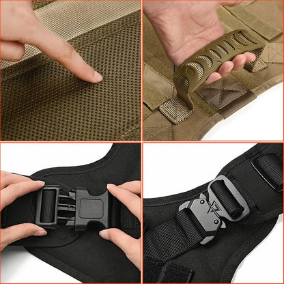 No Pull Harness For Large Dogs Military Tactical Dog Harness Vest