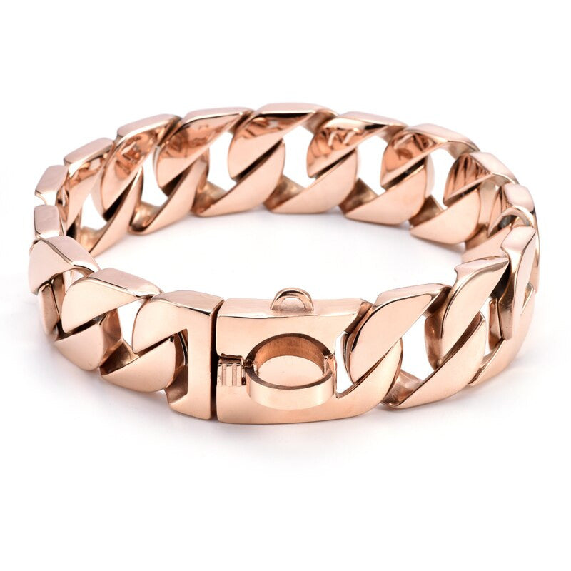 Strong Metal Dog Chain Collars-4