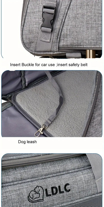 Pet Rolling Carrier with Detachable Wheels