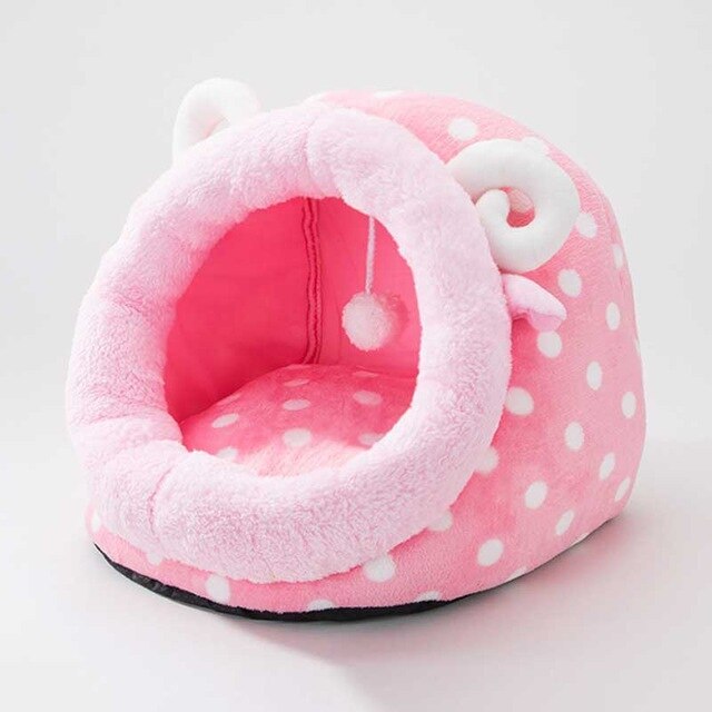 Pet Dog Cat Bed Cute Unicorn Shape Kennel Winter Warm Sofa Detachable Kitten House Waterproof Puppy Cushion Pet Sleeping Product