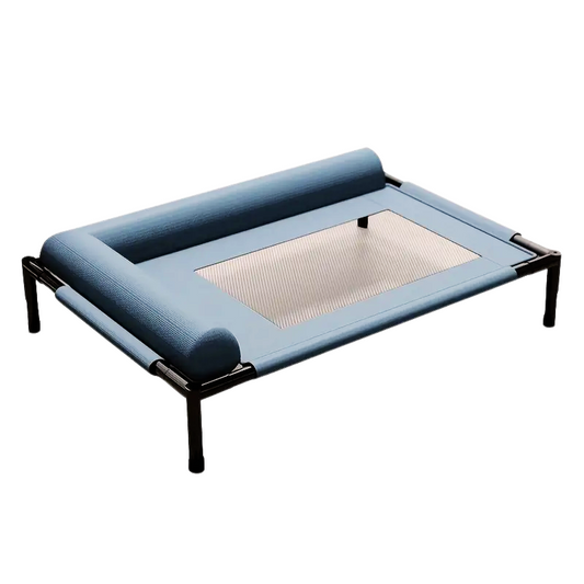 Cooling Raised Dog Bed with Pillow Support-0